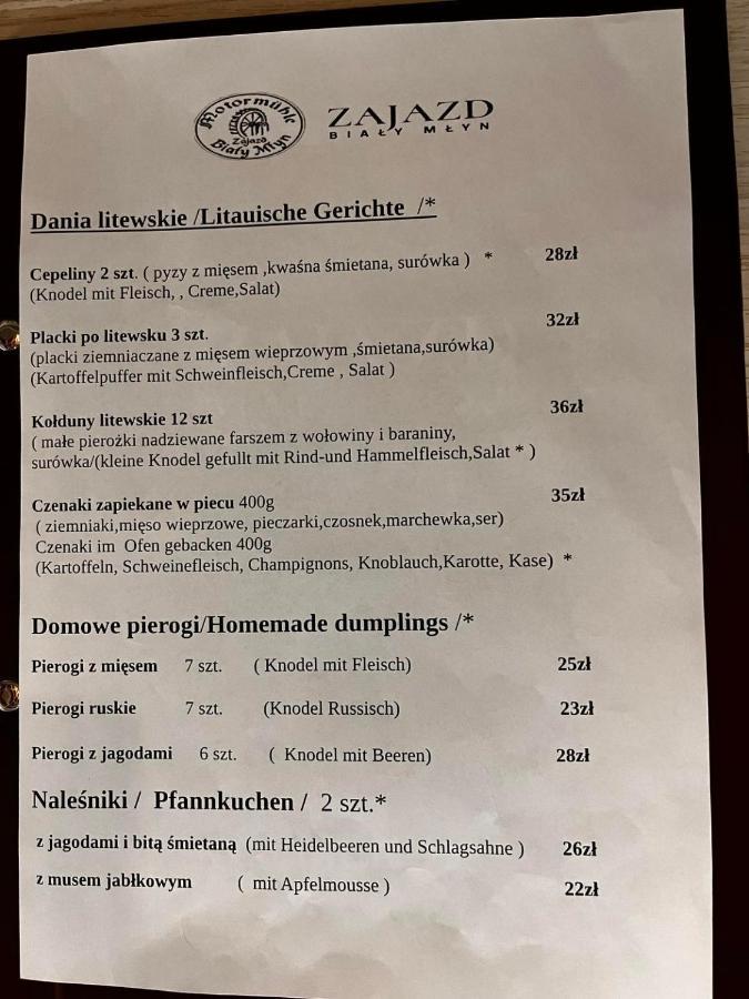 Zajazd Bialy Mlyn Sterlawki Wielkie Bagian luar foto